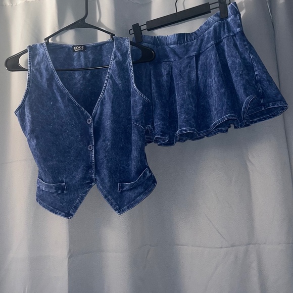 Jean top and shirt set - Picture 2 of 5